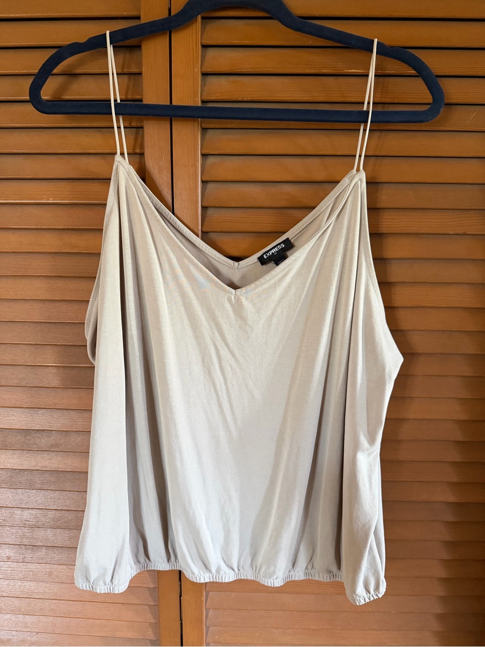 Express Beige Spaghetti Strap V-Neck Cami